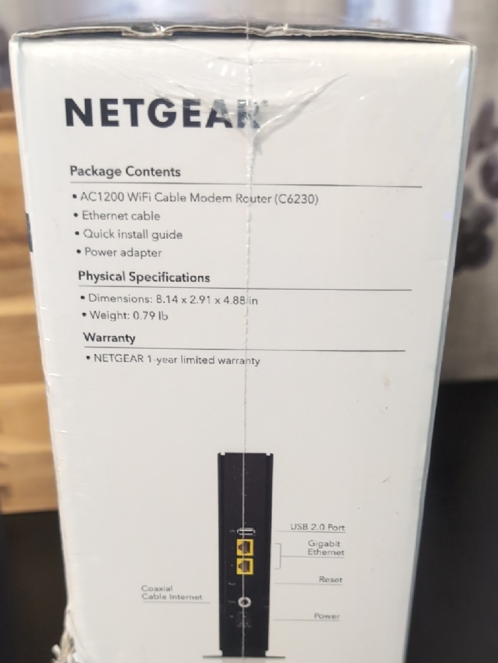 NETGEAR AC1200 WiFi Cable Modem Router - Black - Picture 4 of 5